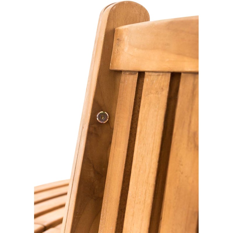 Banco semicircular Leming, teca de 200 cm