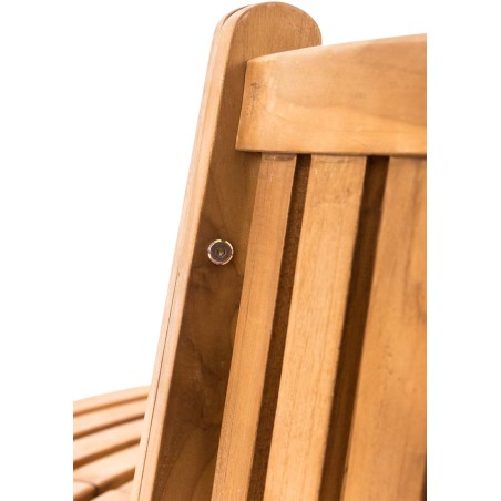 Banco semicircular Leming, teca de 200 cm