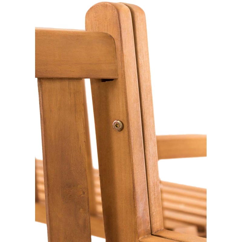 Banco Kenna con reposabrazos, semicircular, 250 cm de teca