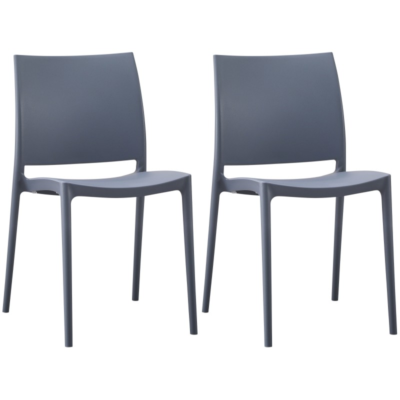 Juego de 2 sillas Meton grises
