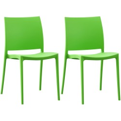 Juego de 2 sillas verdes Meton