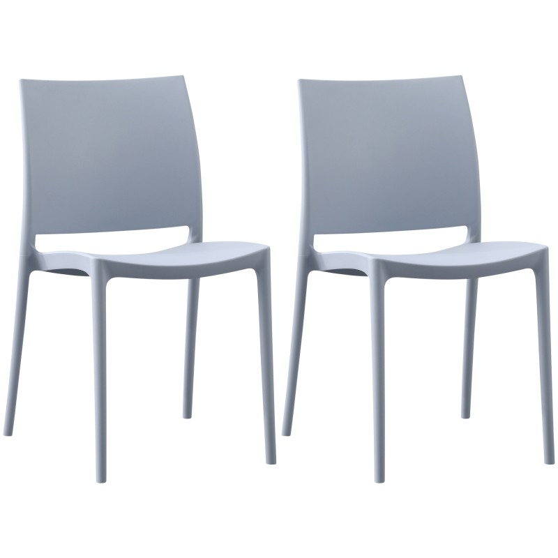 Juego de 2 sillas Meton gris claro
