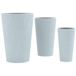 Juego de 3 macetas grises