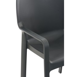 Juego de 4 sillas Diva gris oscuro