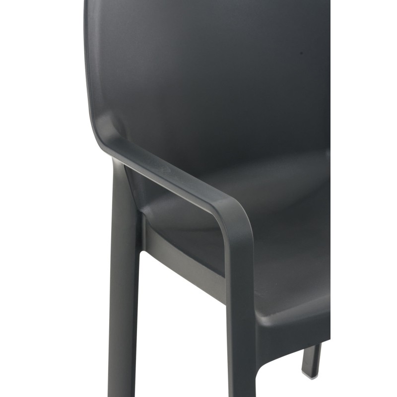 Juego de 4 sillas Diva gris oscuro