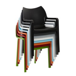 Juego de 4 sillas Diva gris oscuro