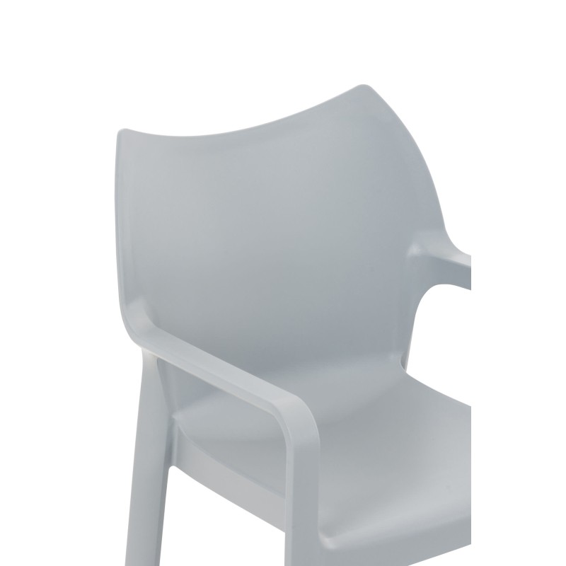 Juego de 4 sillas Diva gris claro