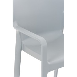 Juego de 4 sillas Diva gris claro