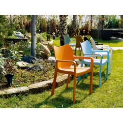 Juego de 4 sillas Diva gris claro