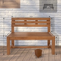 Banco de teca Augusta de 120 cm