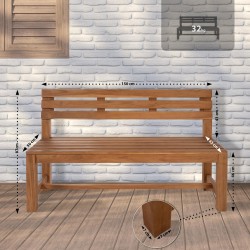 Banco de teca Augusta de 150 cm