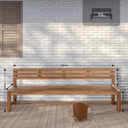 Banco de teca Augusta de 240 cm