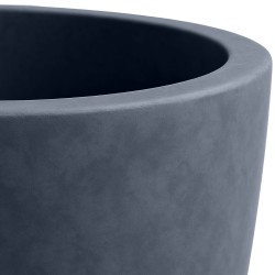 Juego de 3 macetas de color antracita