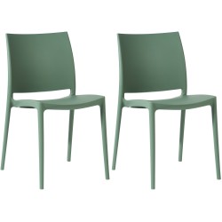 Juego de 2 sillas Meton color oliva