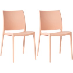 Juego de 2 sillas Meton color melocotón