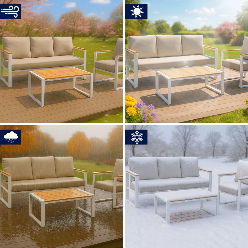 Grupo de sillas blancas Rodiesa