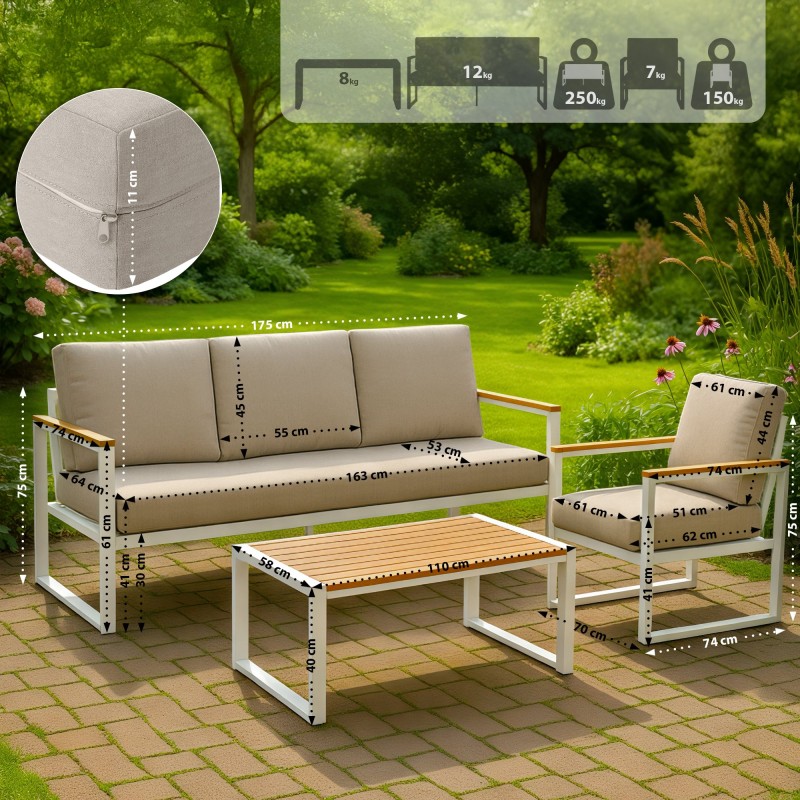 Grupo de sillas blancas Rodiesa