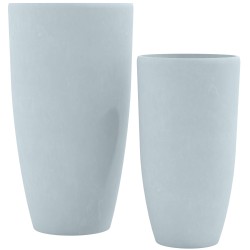 Juego de 2 macetas, 1 gris