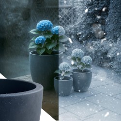 Juego de 3 macetas, 1 color antracita