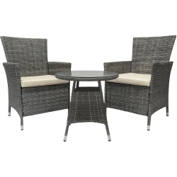 Grupo de sillas Fireda, mezcla gris