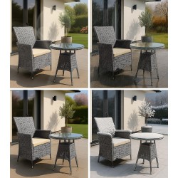 Grupo de sillas Fireda, mezcla gris