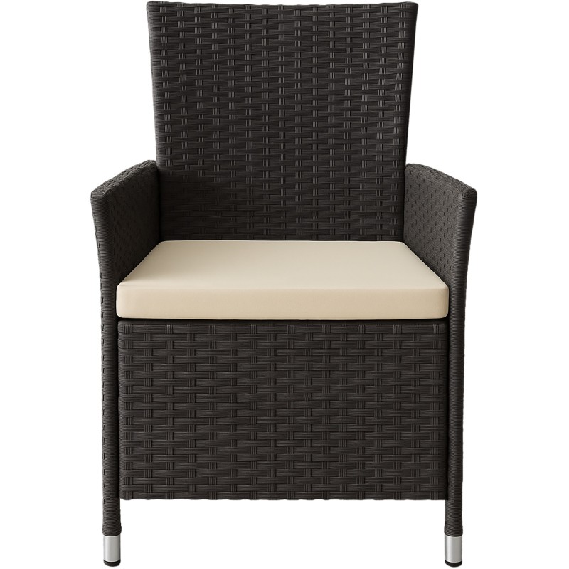 Silla Fireda, color marrón oscuro