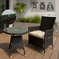 Silla Fireda, color marrón oscuro