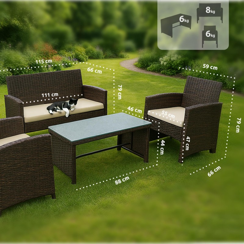 Grupo de sillas Brown Toruba