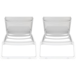 Juego de 2 tumbonas Tropic blancas