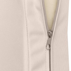 Banco mecedor Joyce con cojín, 180 cm, teca color crema