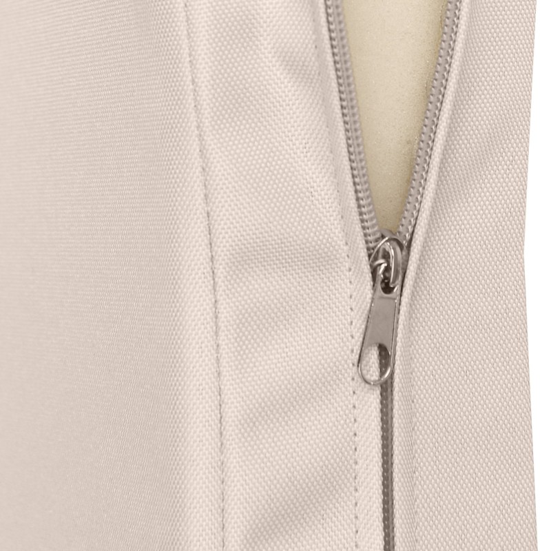 Banco Jackson de teca con cojín de asiento, 220 cm + teca color crema