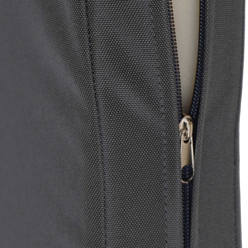 Banco Jackson de teca con cojín de asiento, 240 cm + teca gris oscuro