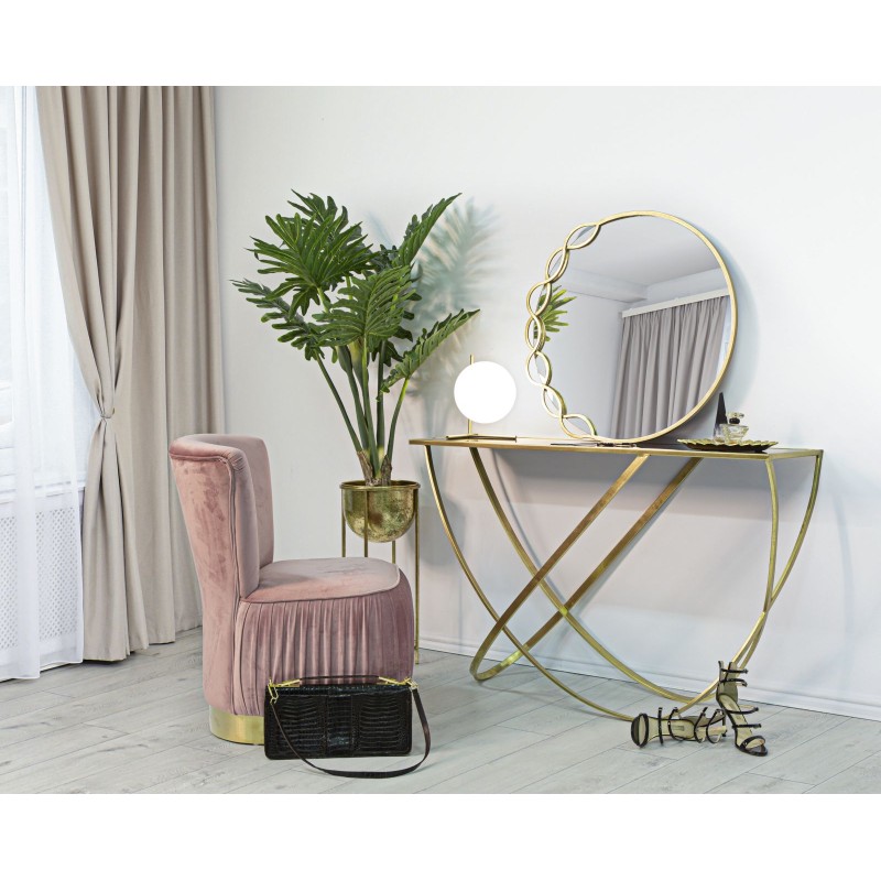 Espejo de pared Eleonor 73,5 x 2 x 72 cm – Curvas delicadas y estilo atemporal para un interior elegante