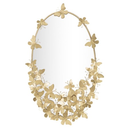 Espejo de pared ovalado con forma de mariposa, 59 x 3 x 89,5 cm (espejo: 46 x 78 cm) – Elegante diseño de mariposa con colgante 
