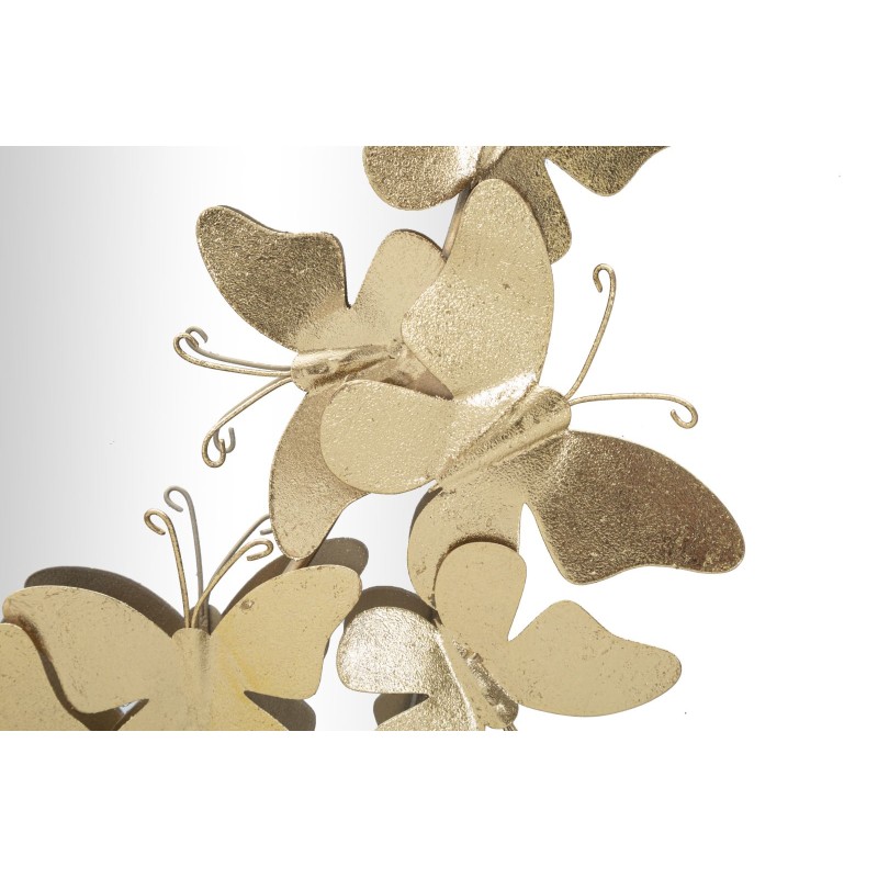 Espejo de pared ovalado con forma de mariposa, 59 x 3 x 89,5 cm (espejo: 46 x 78 cm) – Elegante diseño de mariposa con colgante 