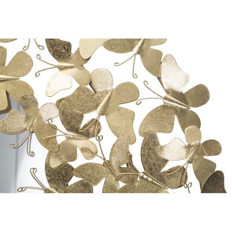 Espejo de pared Glamour Butterfly Ø81,5 x 3,5 cm (espejo Ø55 cm) – Un toque de romanticismo y un brillo delicado