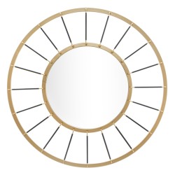 Espejo de pared Glam Dark Ø81x6,5 cm (espejo Ø41,5 cm) – Modernidad oscura y elegancia absoluta