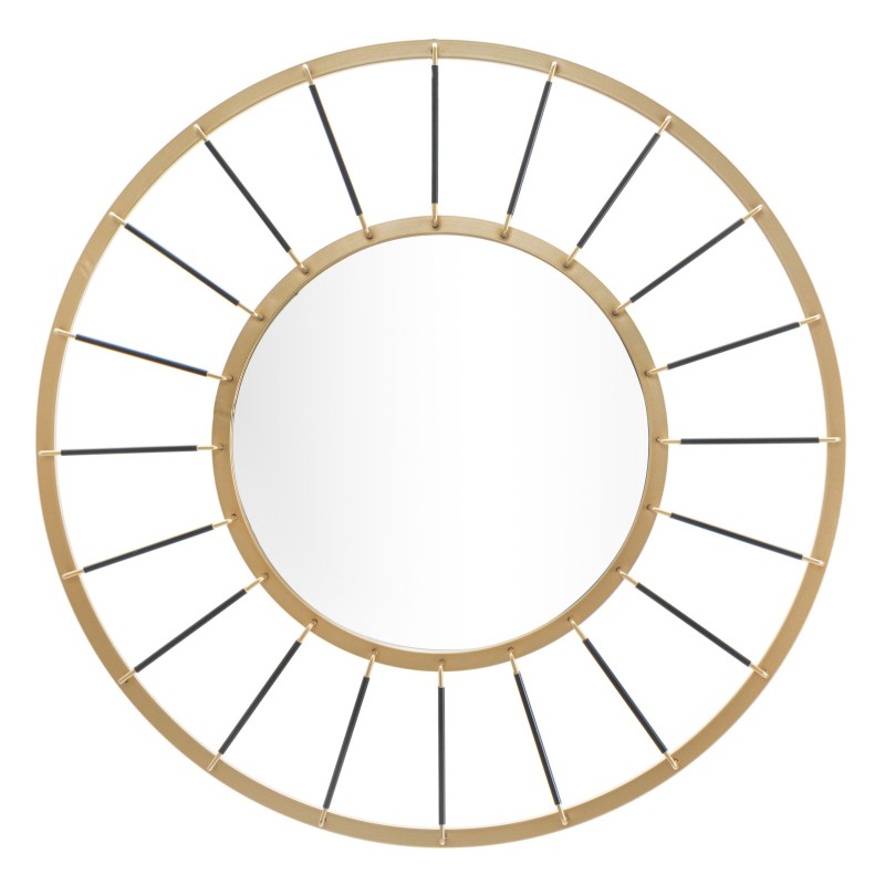 Espejo de pared Glam Dark Ø81x6,5 cm (espejo Ø41,5 cm) – Modernidad oscura y elegancia absoluta