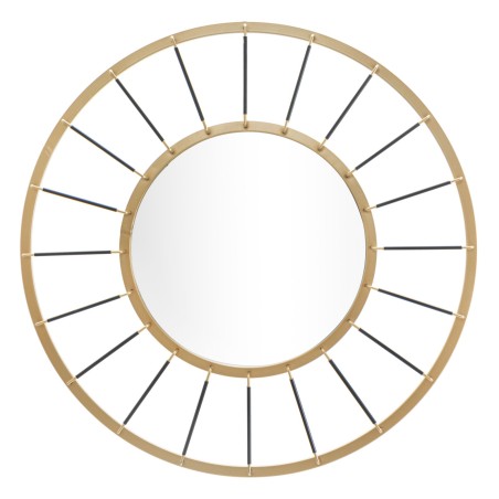 Espejo de pared Glam Dark Ø81x6,5 cm (espejo Ø41,5 cm) – Modernidad oscura y elegancia absoluta