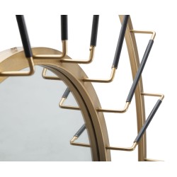 Espejo de pared Glam Dark Ø81x6,5 cm (espejo Ø41,5 cm) – Modernidad oscura y elegancia absoluta