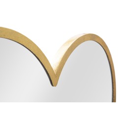 Espejo de pared doble corazón glamuroso 65x2x50 cm – Amor y luz en un diseño refinado