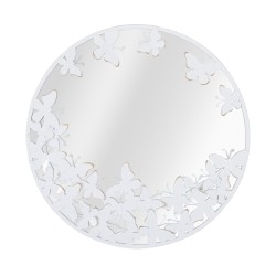 Espejo de pared Mariposa Blanca 62,5 x 2,3 cm – Suavidad inmaculada y elegante luminosidad