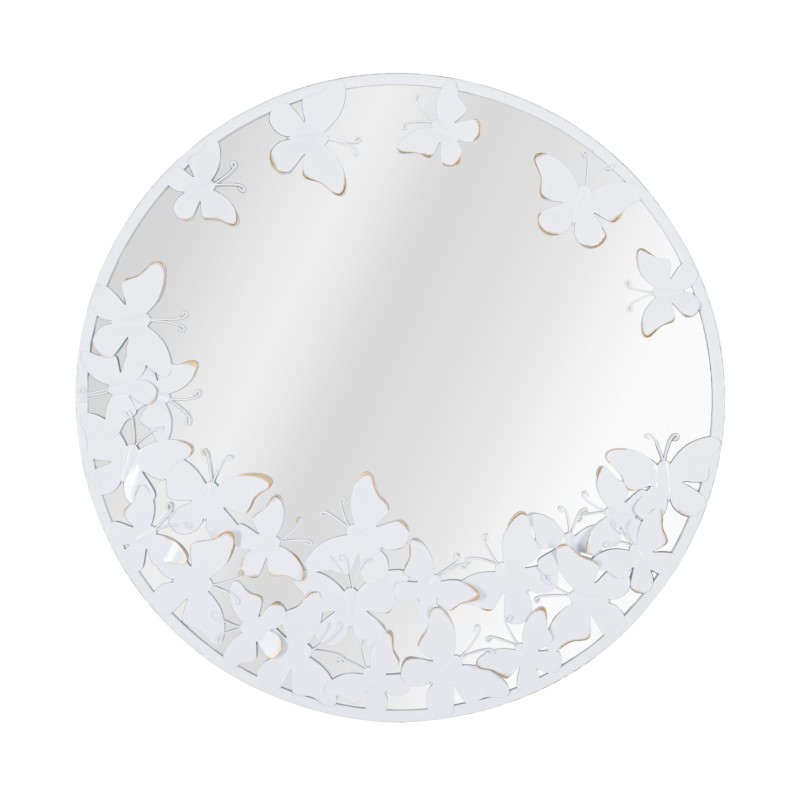 Espejo de pared Mariposa Blanca 62,5 x 2,3 cm – Suavidad inmaculada y elegante luminosidad