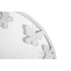 Espejo de pared Mariposa Blanca 62,5 x 2,3 cm – Suavidad inmaculada y elegante luminosidad