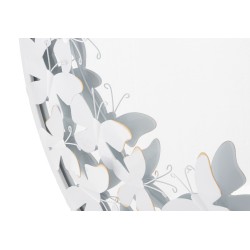 Espejo de pared Mariposa Blanca 62,5 x 2,3 cm – Suavidad inmaculada y elegante luminosidad