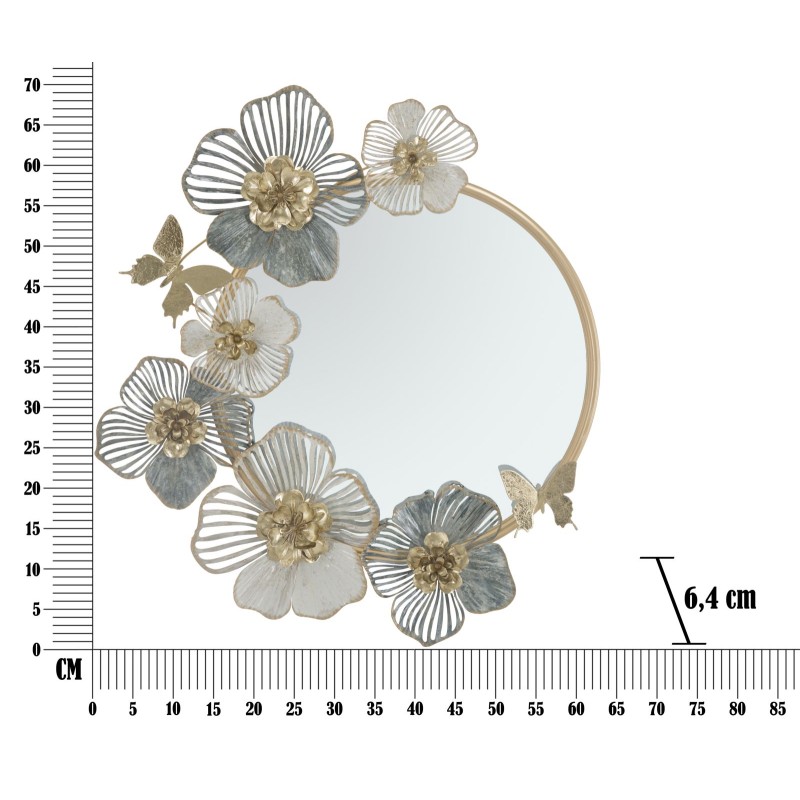 Espejo de pared Amy 63x6,4x70,5 cm – Curvas suaves y diseño contemporáneo