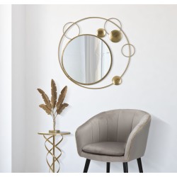 Espejo de pared Planeta 90x3x83 cm – Diseño cósmico y brillo futurista