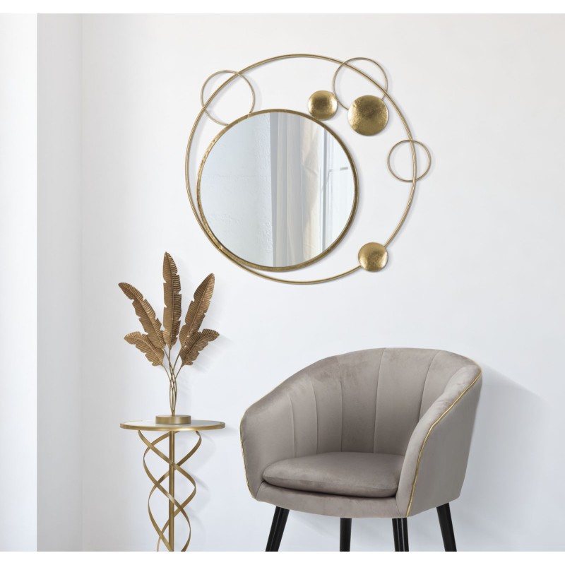 Espejo de pared Planeta 90x3x83 cm – Diseño cósmico y brillo futurista