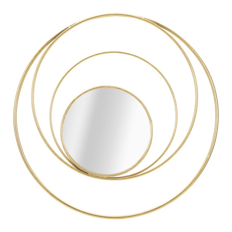 Espejo de pared Arc Glam Ø80x3,5 cm – Curvas elegantes y reflejos dorados