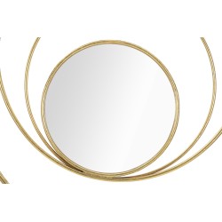 Espejo de pared Arc Glam Ø80x3,5 cm – Curvas elegantes y reflejos dorados